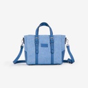 Mini cabas femme en jeans et cuir